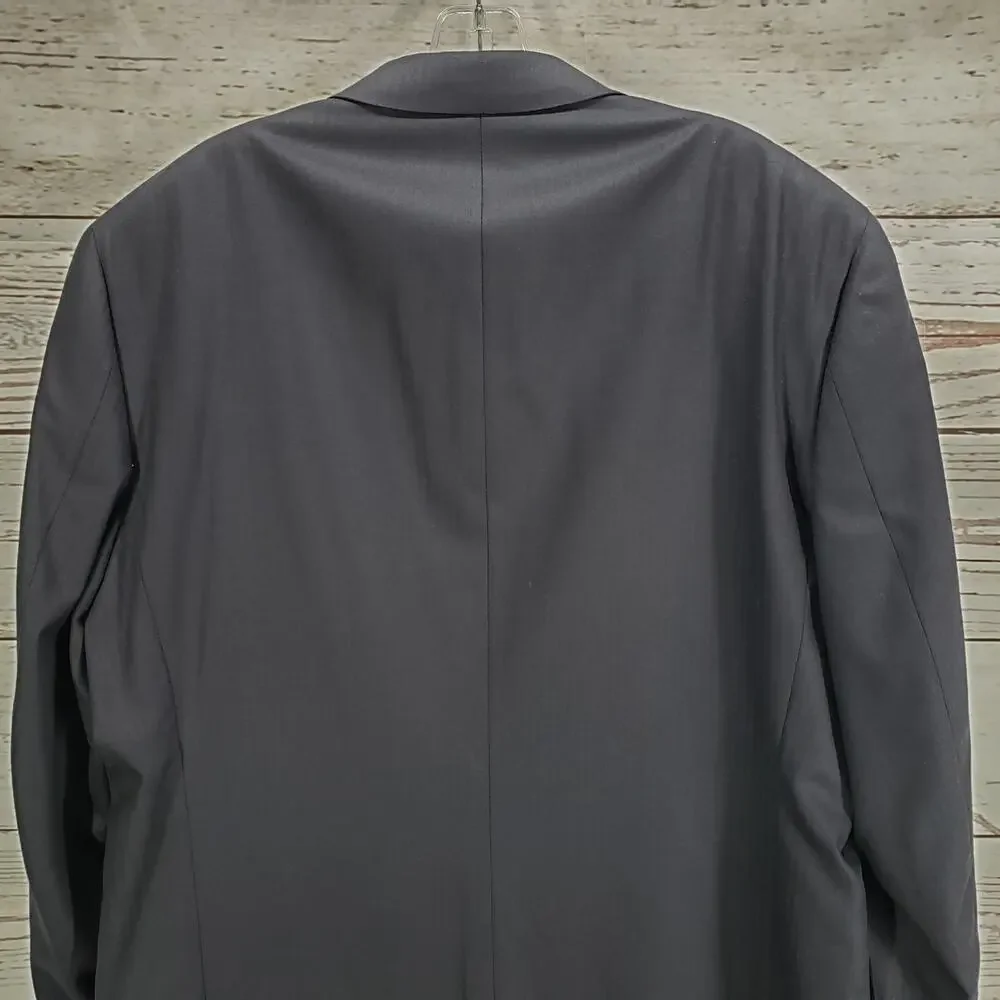 Austin Reed New Black Wool Super 100's Herringbone Suit Jacket 44R